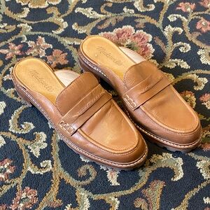 Madewell Tan Leather Mules